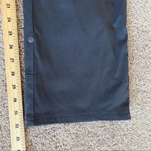 PRANA Zion Stretch Pants Nylon Outdoor Roll up Belted Dark Grey Size 38X32 - Picture 12 of 12
